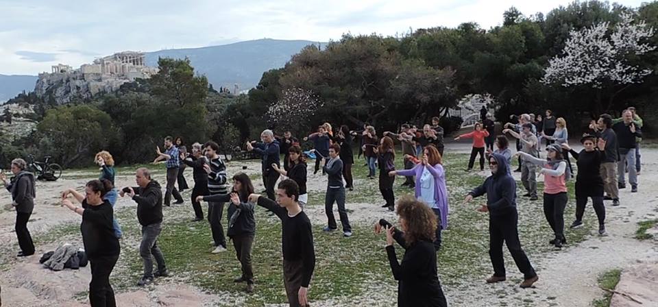Taichi in Acropolis of Athens - Kouropoulos students