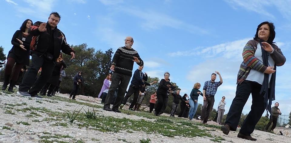 Taichi με τον Π. Κουρόπουλο στην Πνύκα