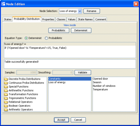 Formula Editor with the Constant indicator selected
