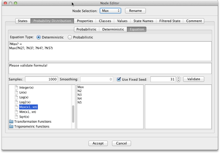 Example using the Min and Max functions