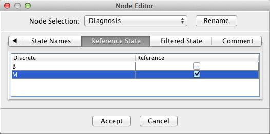 Reference State selection in the Node Editor