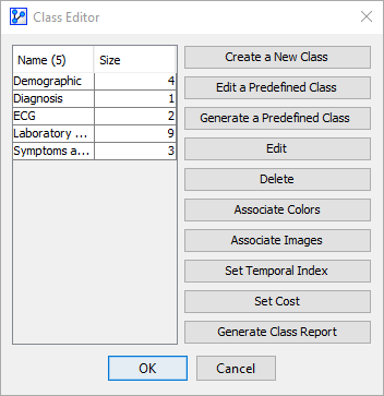 Class Editor window