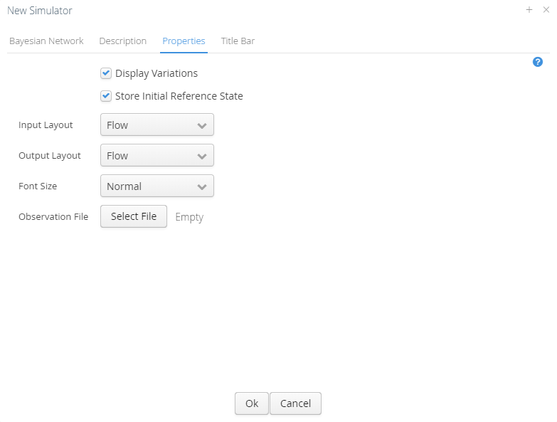 Properties tab in the WebSimulator publishing editor