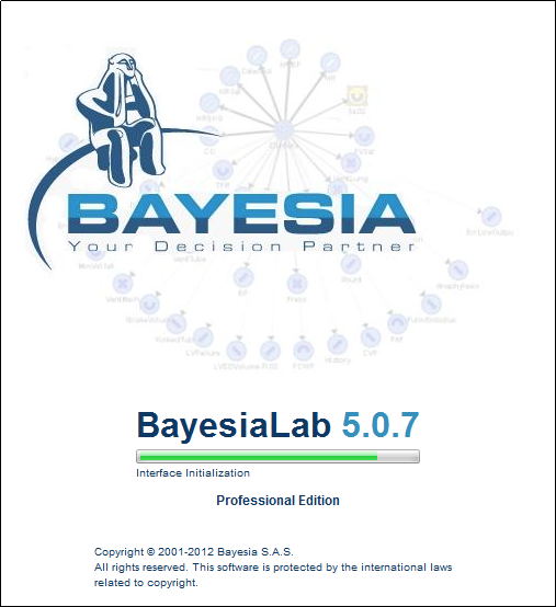 BayesiaLab started and ready for use after successful activation