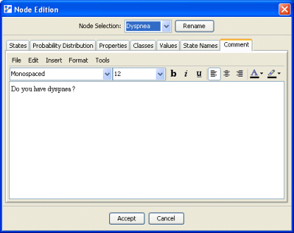 Comment panel of the Node Editor