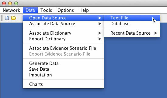 Data Import Wizard preview of the survey CSV file, with variables as columns and responses as rows
