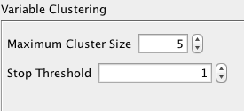 Variable Clustering setting for the maximum number of variables per cluster