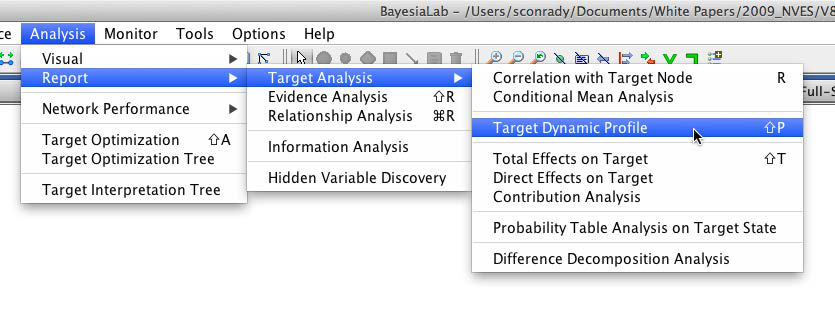 Launching Target Dynamic Profile optimization from the Analysis menu