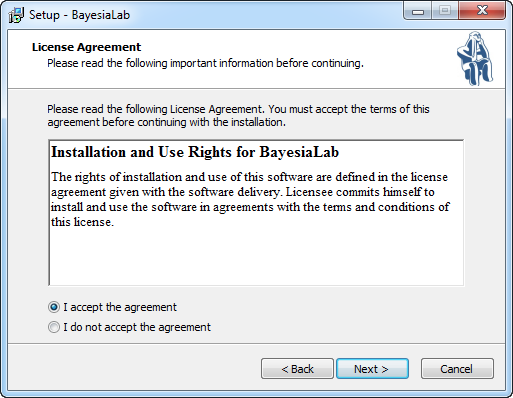 Setup Wizard License Agreement step