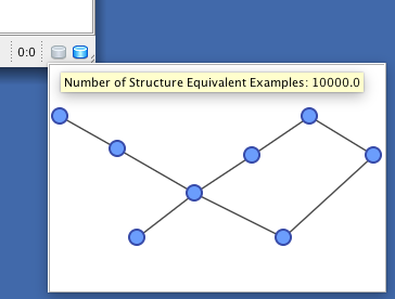 Tooltip on the network reporting a Number of Structure Equivalent Examples of 10000