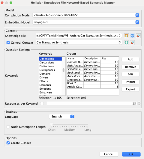 Knowledge File Keyword-Based Semantic Mapper Dialog