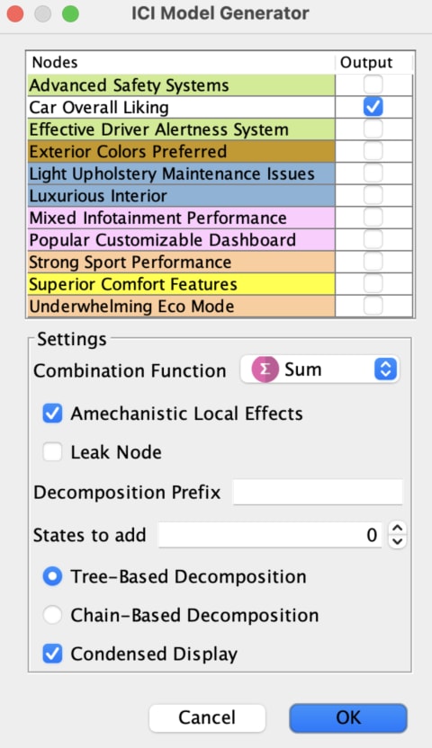 Independence of Causal Influence (ICI) Dialog