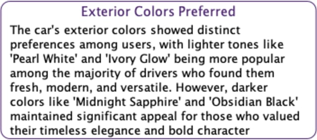 Definition of Exterior Colors Preferred