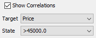 Manual aggregation: Show Correlations option