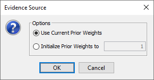 Parameter Updating options prompt