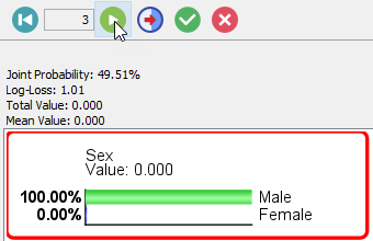 Updated probability of the Male state (49.51%)