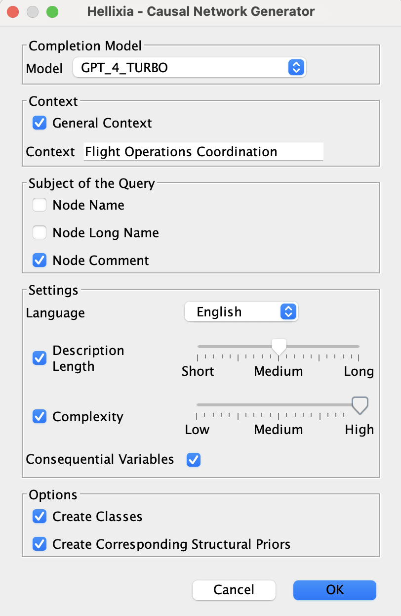 Causal Network Generator Wizard