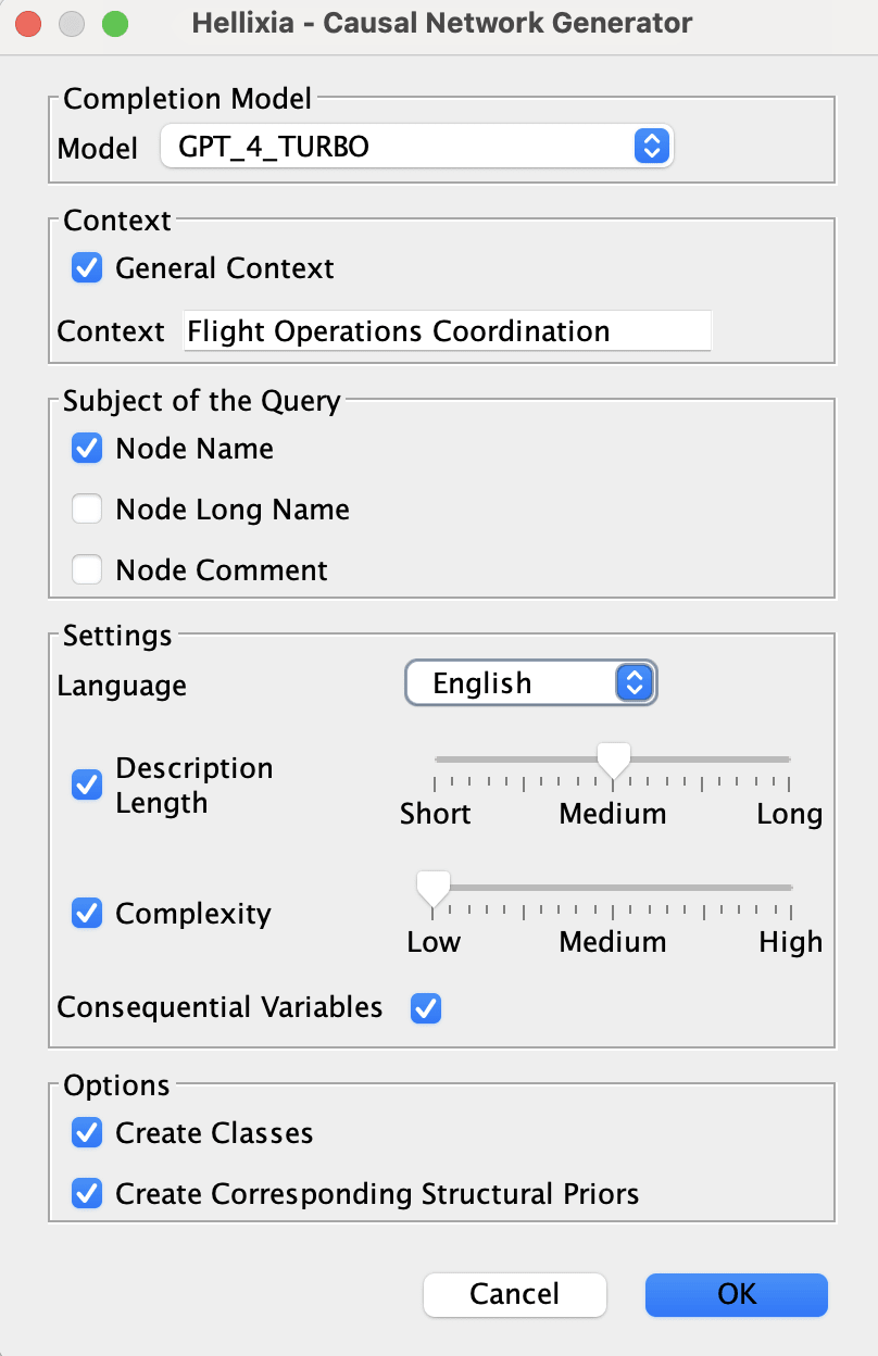 Causal Network Generator Wizard