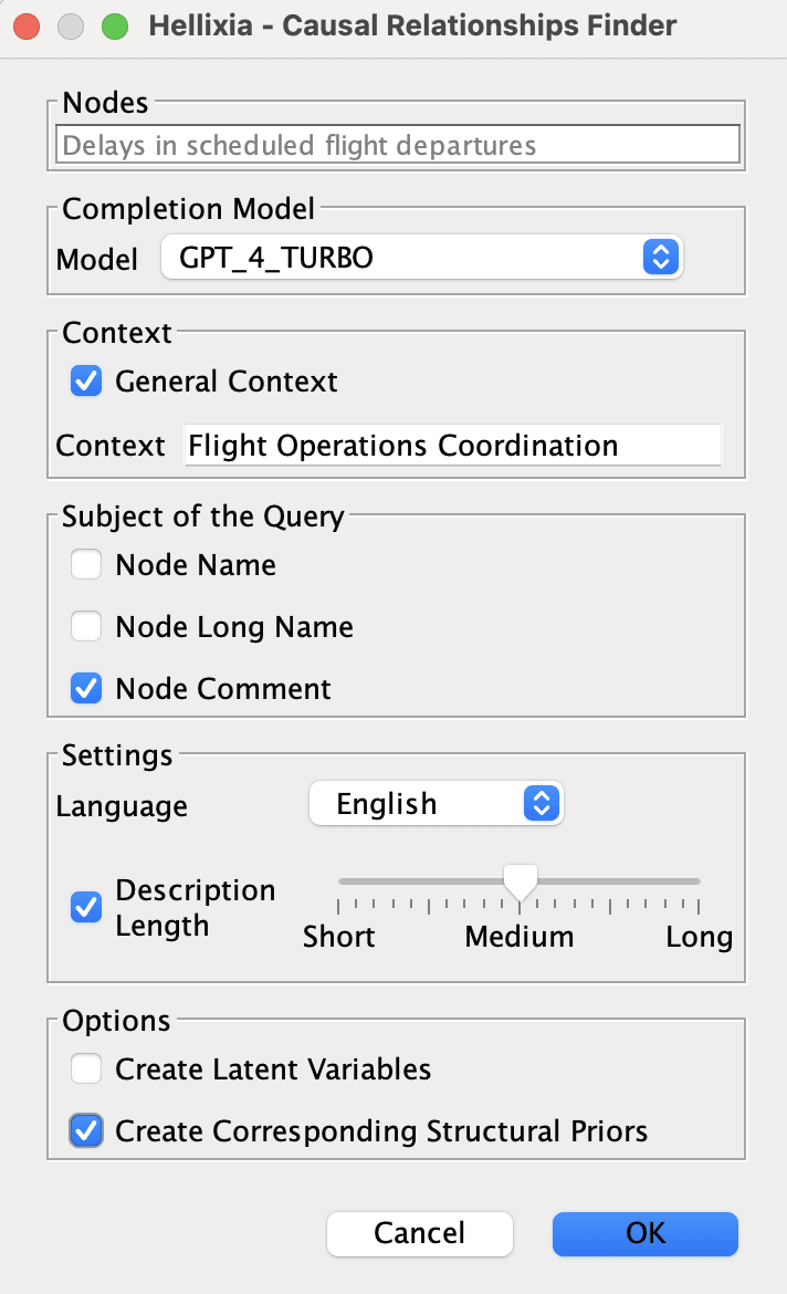 Causal Relationships Finder Wizard