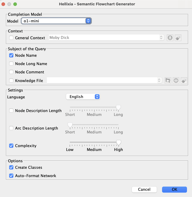Semantic Flowchart Dialog - High Complexity