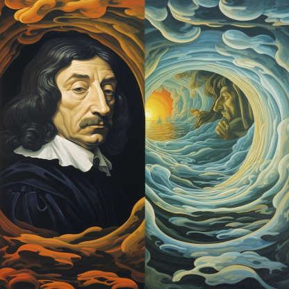 Semantic network for the Descartes Cogito example