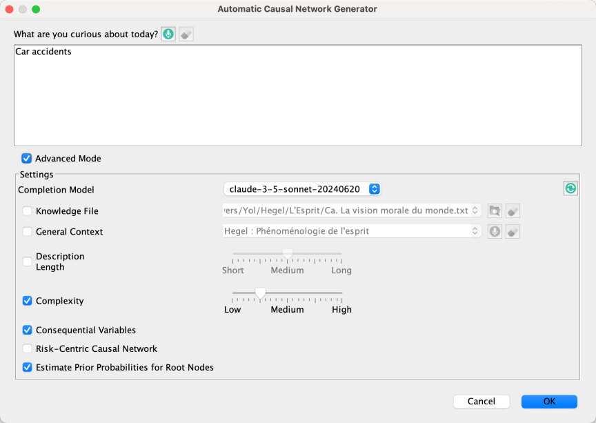 Automatic Causal Network Generator