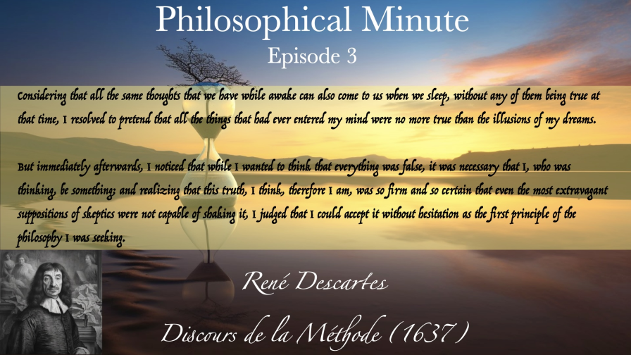 Illustration for the Descartes Cogito example (episode 3)