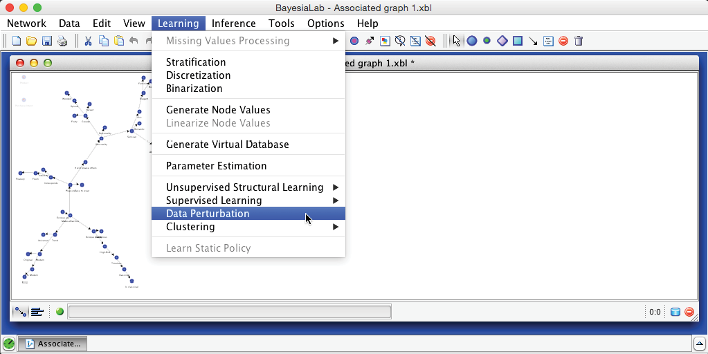 Learning menu with Data Perturbation highlighted