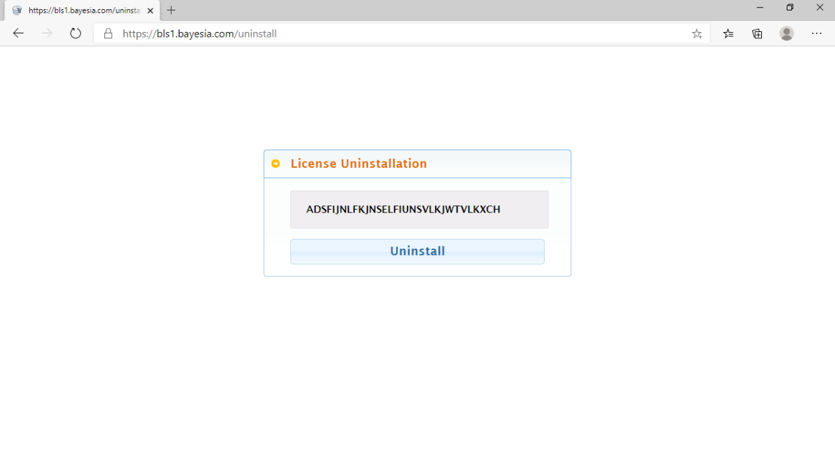 SubmitUninstallKey