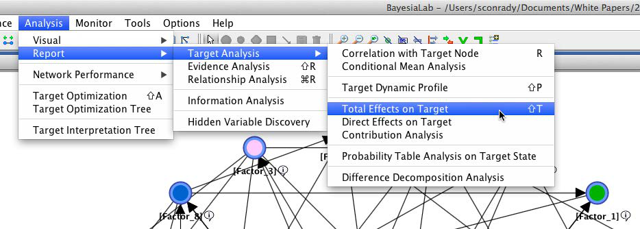 Total Effects on Target report table