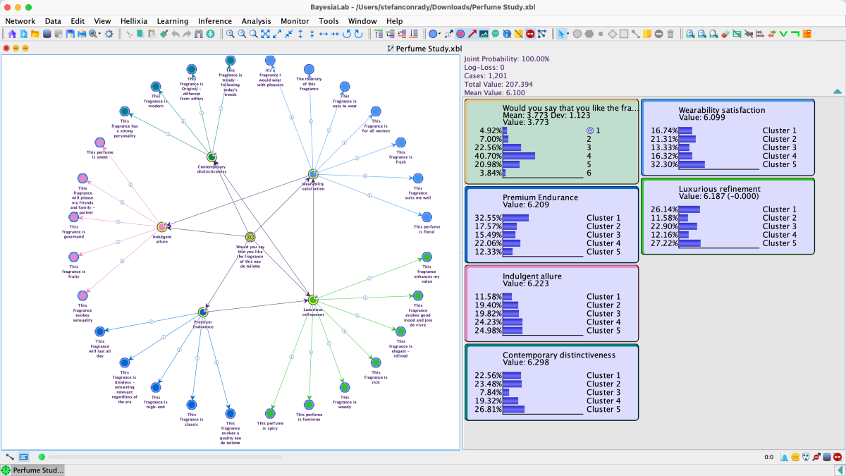 BayesiaLab in use for probabilistic modeling