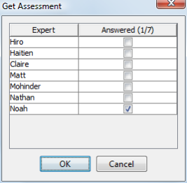 Assessment Editor with the Post Assessment button during an online elicitation session