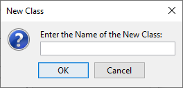 Create New Class dialog