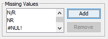 Step 1: Missing Values panel