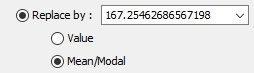Step 3: replacing missing values by the mean