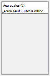 Single-variable manual aggregation: Aggregates panel