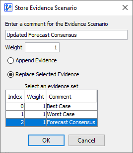 Store Evidence Scenario prompt: append or replace