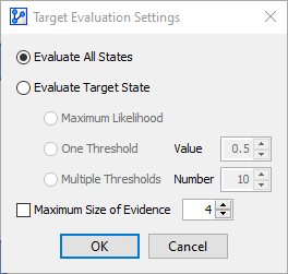 Target Evaluation settings