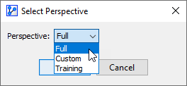 Perspective menu