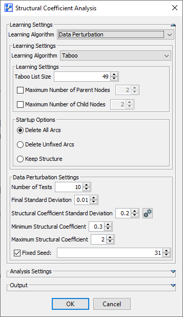 Data Perturbation learning settings