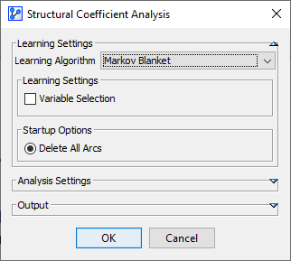Markov Blanket learning settings