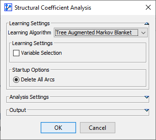 Tree Augmented Markov Blanket learning settings