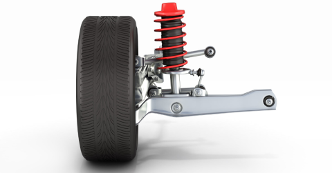 Quarter-vehicle simulation concept illustration