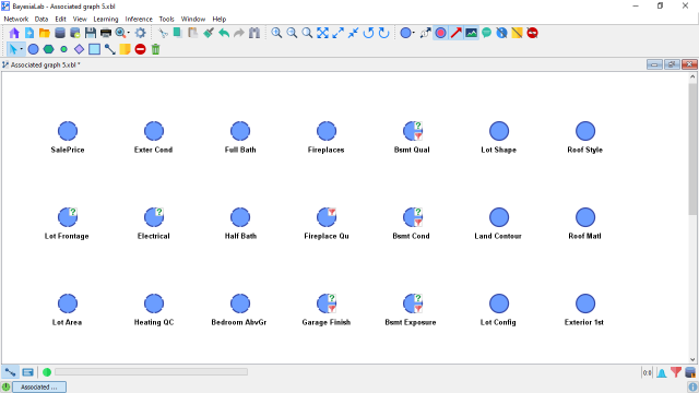 Graph Panel showing nodes with missing-value icons