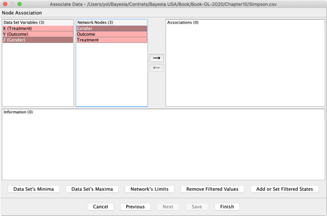 Associate Data Wizard variable-to-node association step