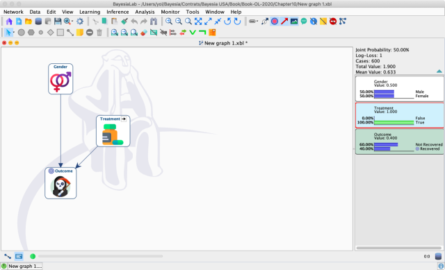 Setting an intervention on the Treatment node