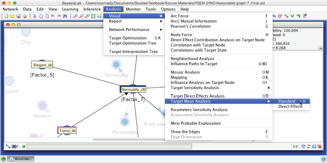 Starting Target Mean Analysis from the menu