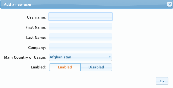 Account Management — Add User