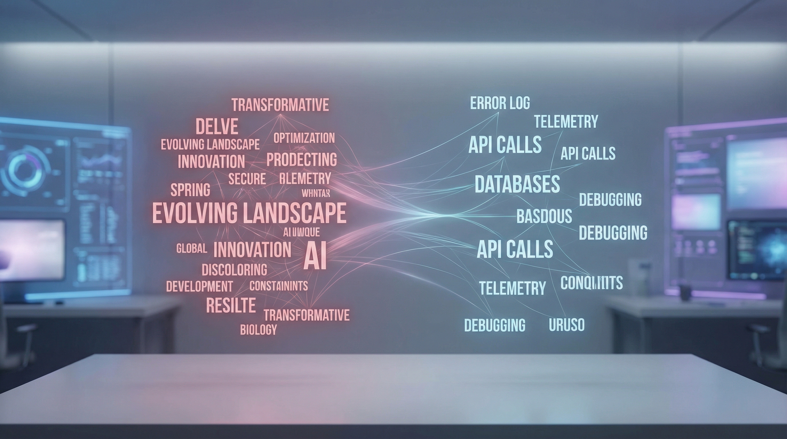 Visualizing AI-sounding patterns in technical vocabulary