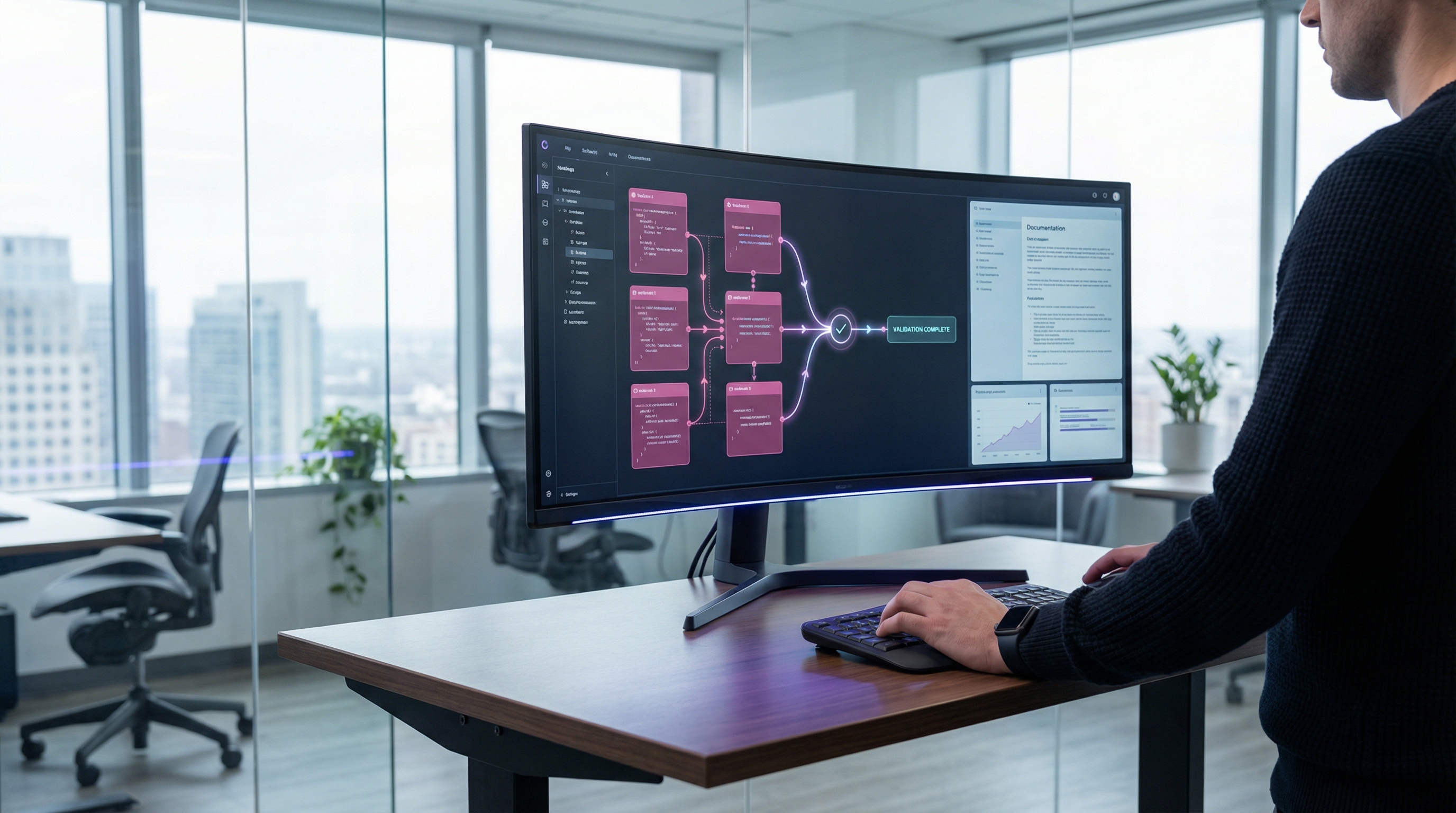 Software engineer managing human-in-the-loop AI workflows